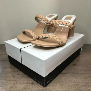 Dolce Vita Braided Strap Cafe Stella Heeled Sandals Size 10